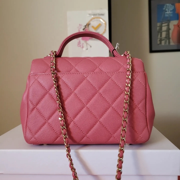 Chanel business affinity pink caviar gold hard ware small bag - Picture 4 of 16